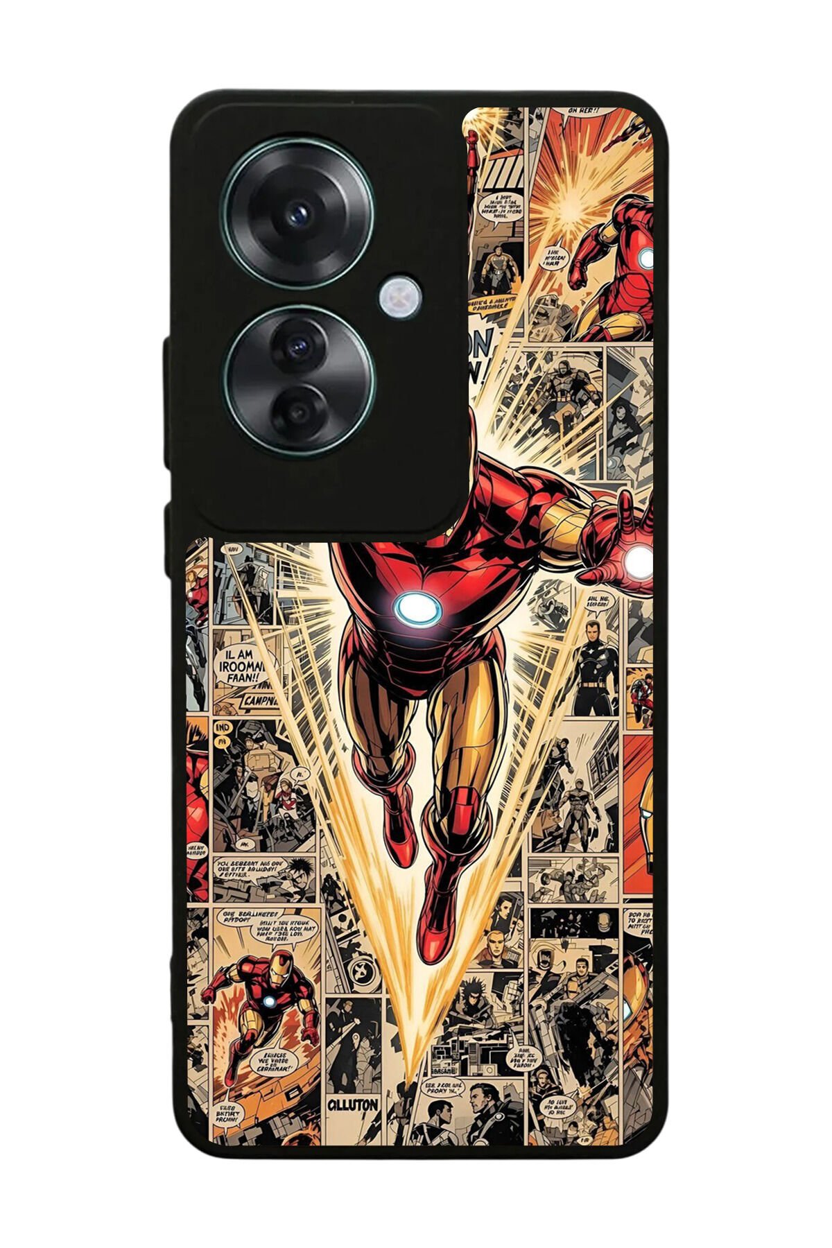 Oppo Reno 11F Uyumlu Iron Man ( Demir Adam ) Tasarımlı Glossy Premium Kılıf