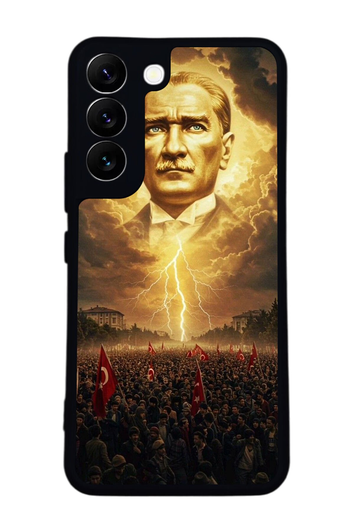 Samsung Galaxy S22 Uyumlu Mustafa Kemal Ataturk Tasarımlı Glossy Premium Kılıf