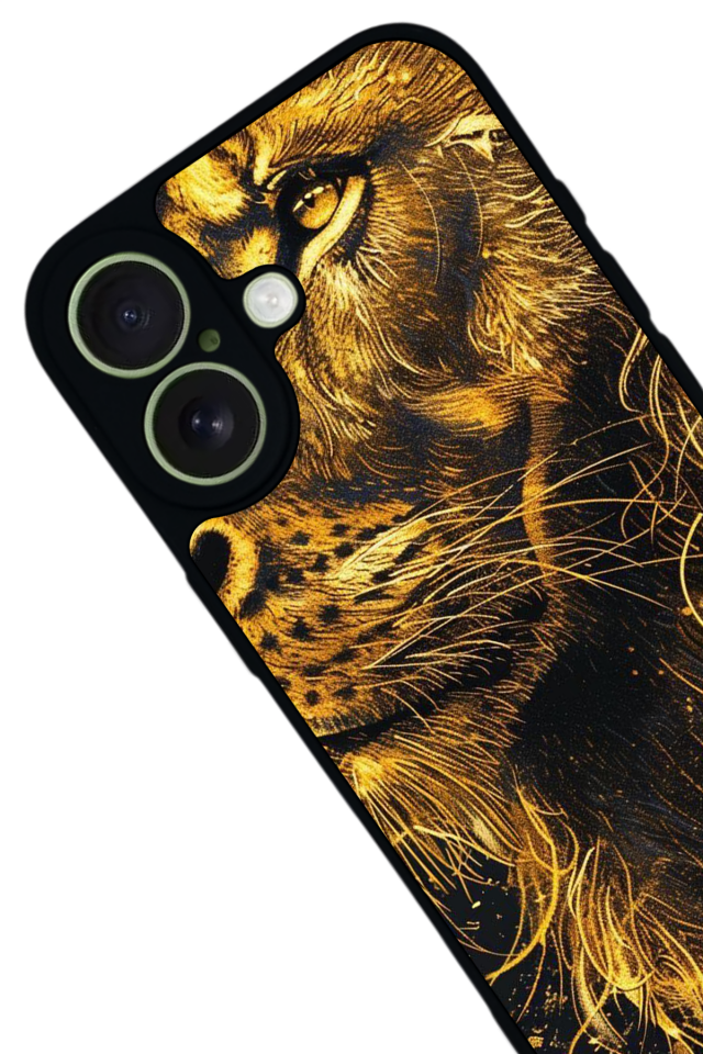 iPhone 17 Uyumlu Aslan Tasarımlı Glossy Premium Kılıf