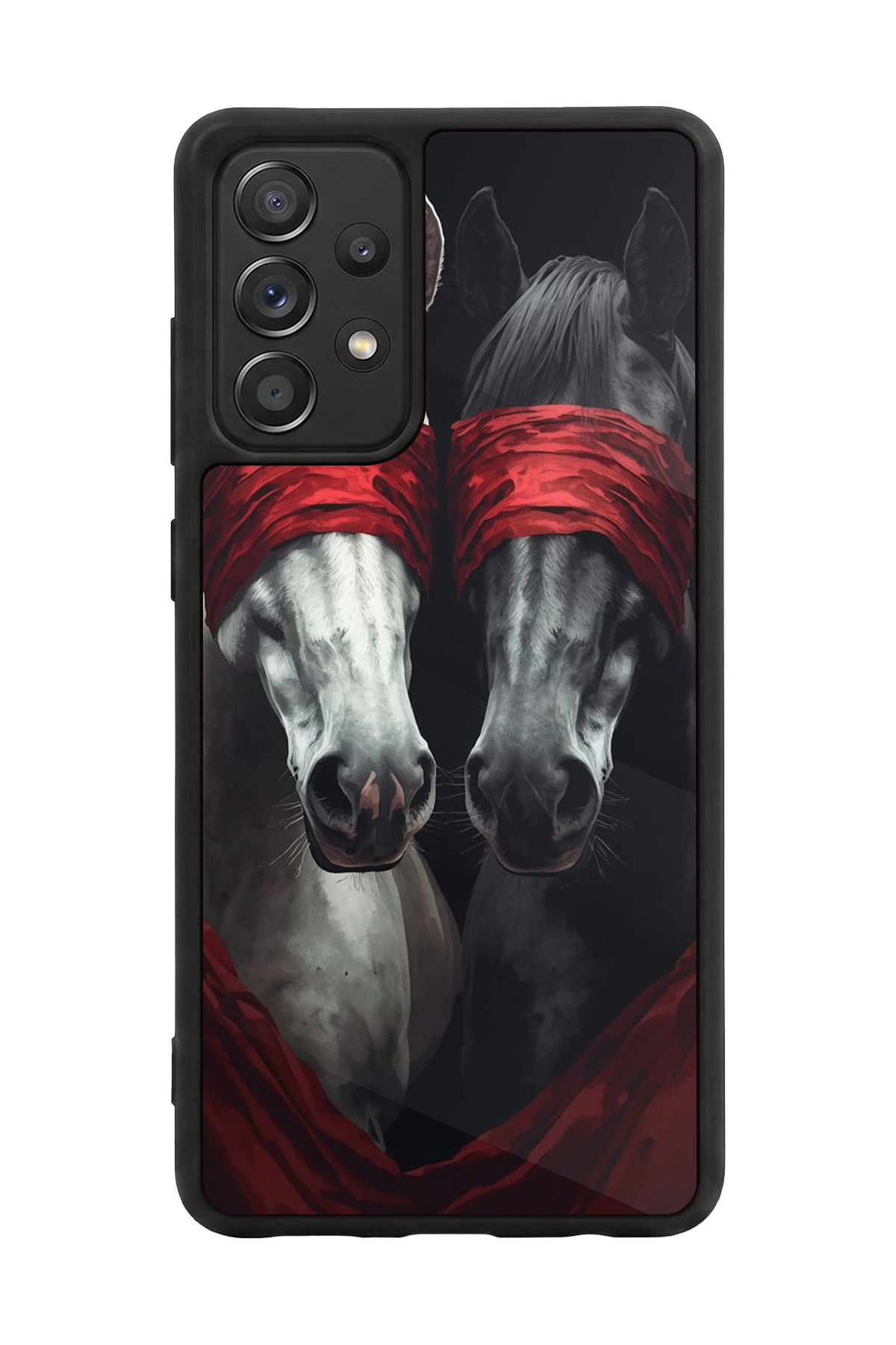 Samsung Galaxy A72 Uyumlu At Horse Tasarımlı Glossy Premium Kılıf