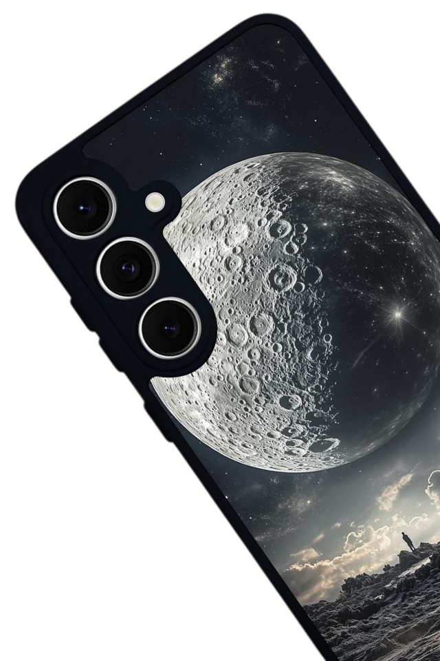 Samsung Galaxy A16 Uyumlu Ay Tasarımlı Glossy Premium Kılıf