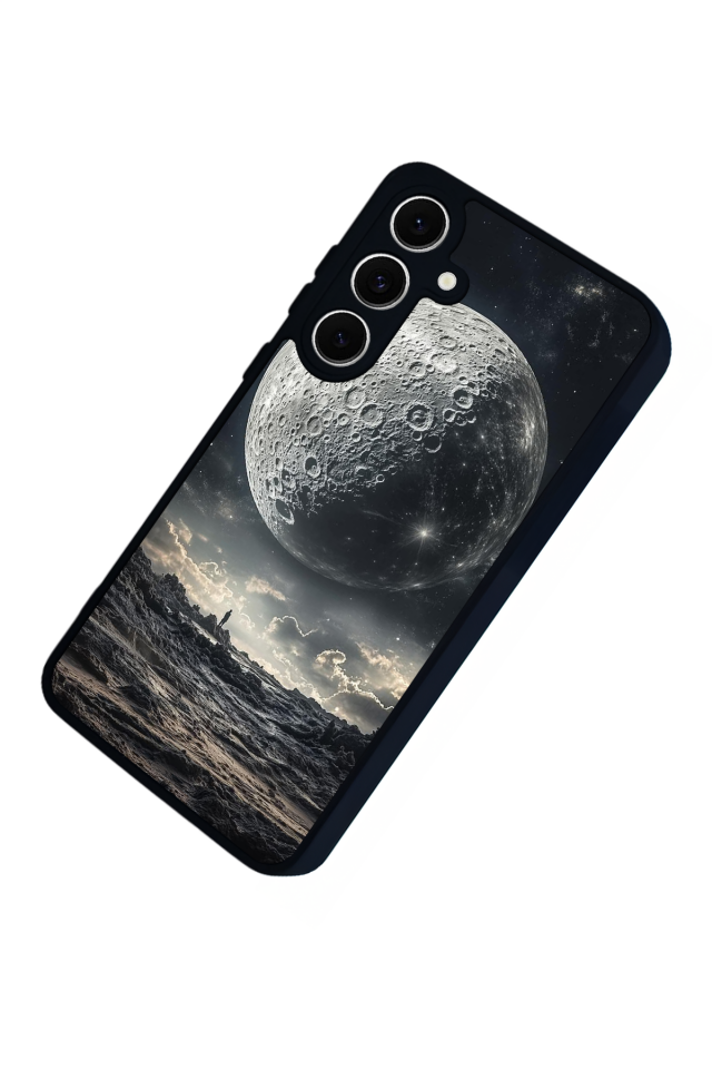 Samsung Galaxy A16 Uyumlu Ay Tasarımlı Glossy Premium Kılıf