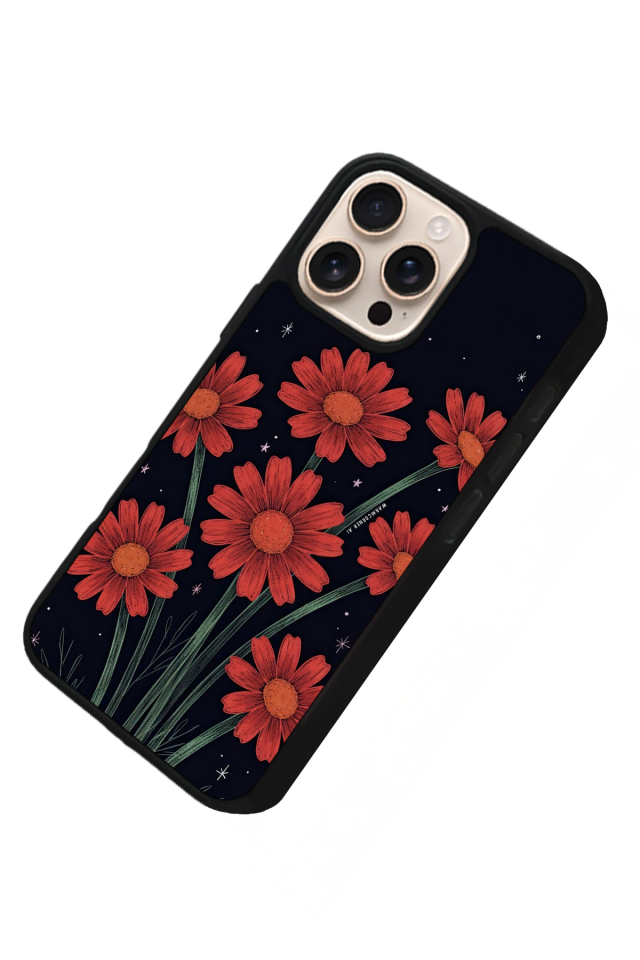 iPhone 14 Pro Max Uyumlu Floral Tasarımlı Glossy Premium Kılıf