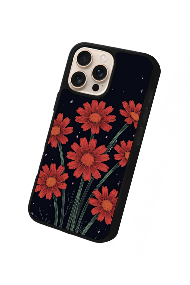 iPhone 14 Pro Max Uyumlu Floral Tasarımlı Glossy Premium Kılıf