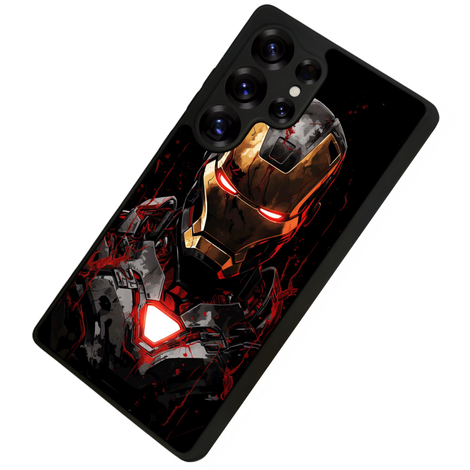 Samsung Galaxy S25 Ultra Uyumlu  Iron Man ( Demir Adam ) Tasarımlı Glossy Premium Kılıf