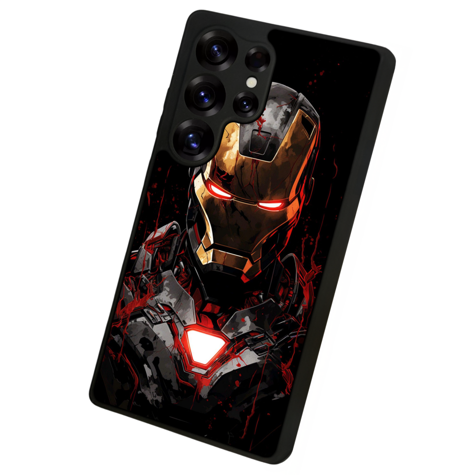 Samsung Galaxy S25 Ultra Uyumlu  Iron Man ( Demir Adam ) Tasarımlı Glossy Premium Kılıf