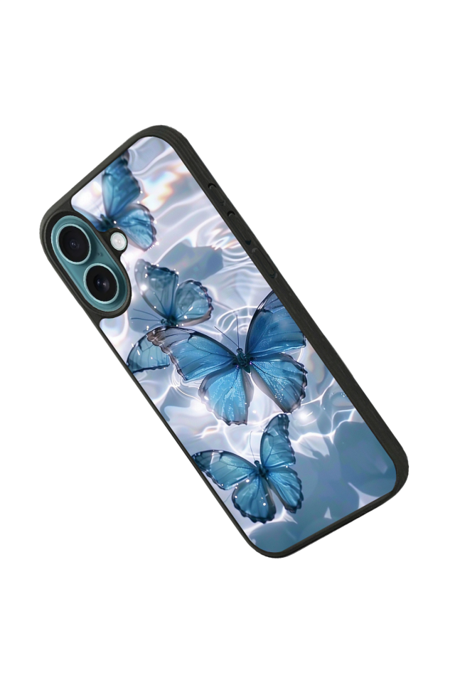 iPhone 16 Plus Uyumlu Kelebek Tasarımlı Glossy Premium Kılıf