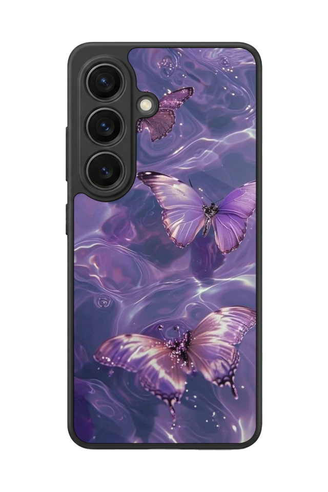 Samsung Galaxy S26 Uyumlu Kelebek Tasarımlı Glossy Premium Kılıf