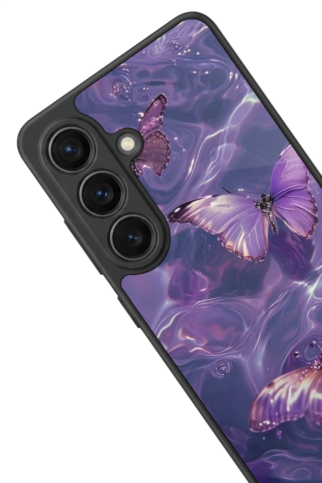 Samsung Galaxy S26 Uyumlu Kelebek Tasarımlı Glossy Premium Kılıf