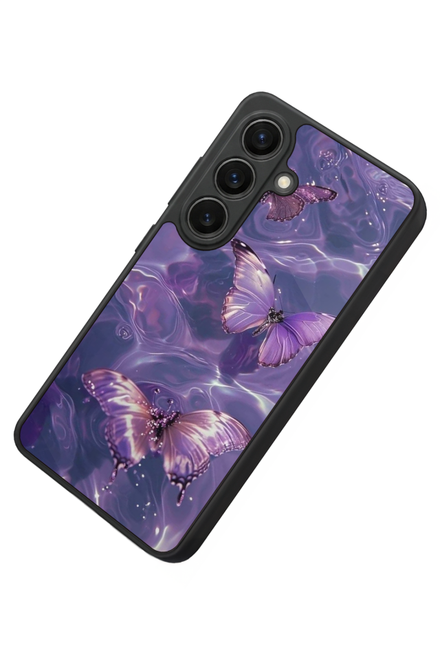 Samsung Galaxy S26 Uyumlu Kelebek Tasarımlı Glossy Premium Kılıf