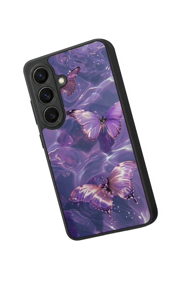 Samsung Galaxy S26 Uyumlu Kelebek Tasarımlı Glossy Premium Kılıf
