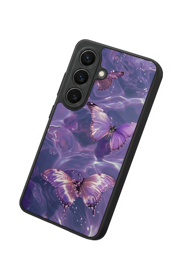 Samsung Galaxy S26 Uyumlu Kelebek Tasarımlı Glossy Premium Kılıf