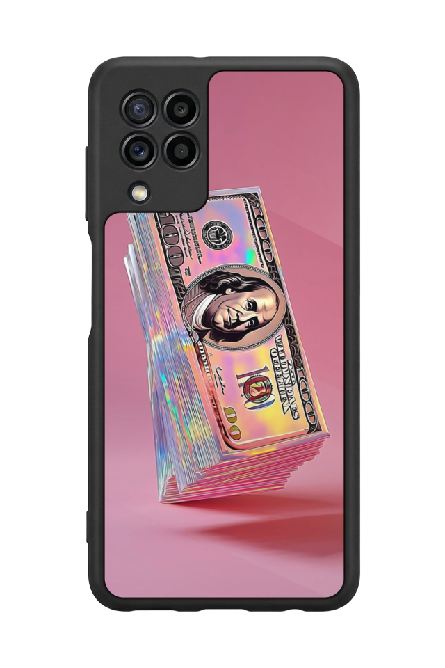 Samsung Galaxy M22 Uyumlu Money Para Tasarımlı Glossy Premium Kılıf