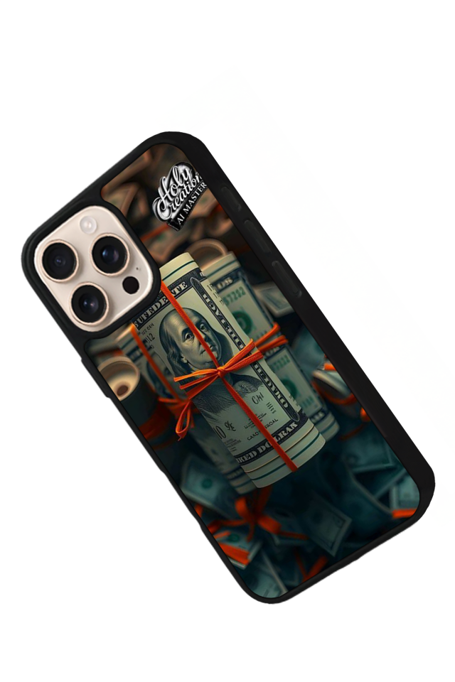 iPhone 15 Pro Uyumlu Para Tasarımlı Glossy Premium Kılıf