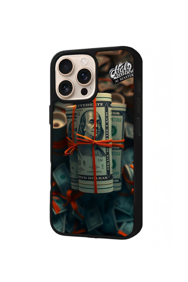 iPhone 15 Pro Uyumlu Para Tasarımlı Glossy Premium Kılıf
