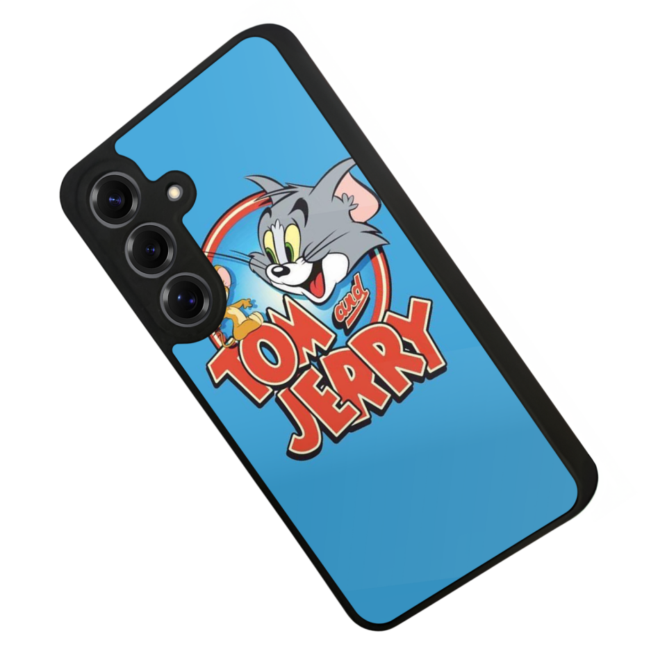 Samsung Galaxy S25 Uyumlu Tom And Jerry Tasarımlı Glossy Premium Kılıf