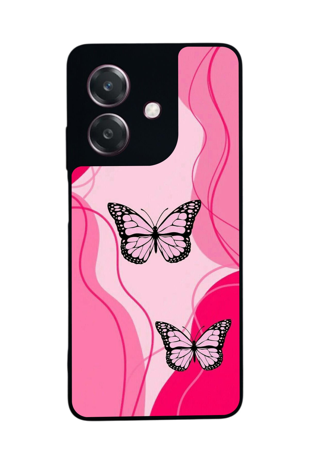 Oppo A3 5G Uyumlu Kelebek Tasarımlı Glossy Premium Kılıf