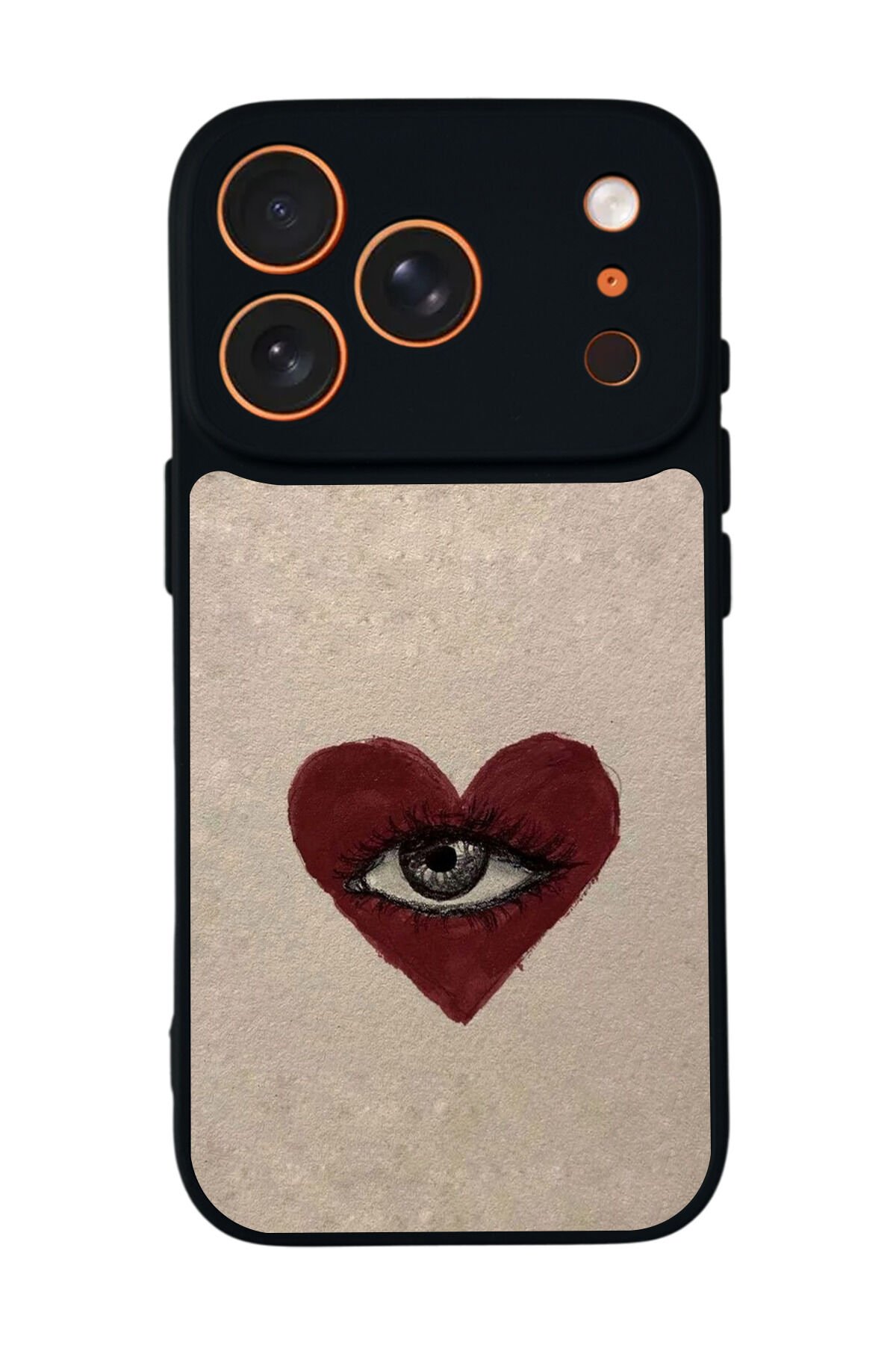 iPhone 17 Pro Max Uyumlu Kalp Love Tasarımlı Glossy Premium Kılıf