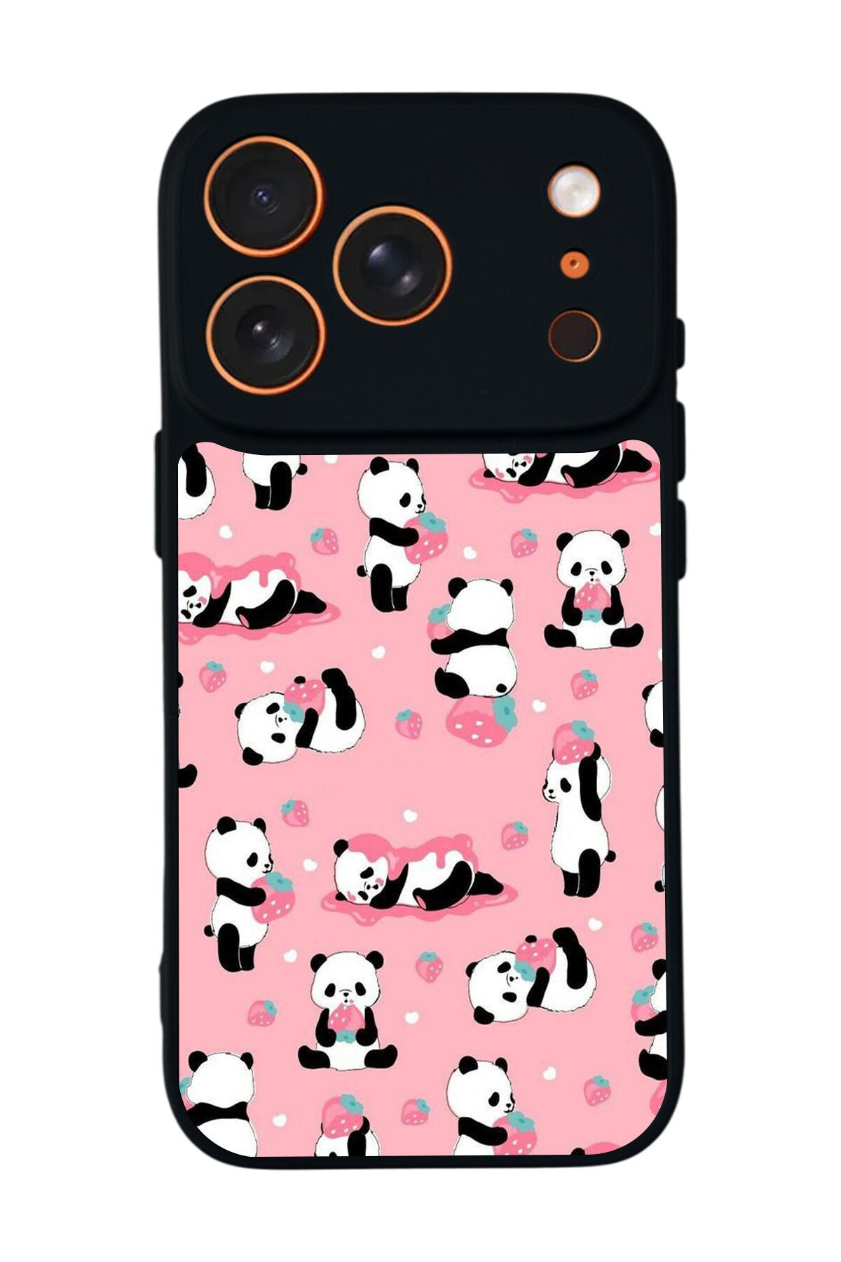 iPhone 17 Pro Uyumlu Panda Tasarımlı Glossy Premium Kılıf