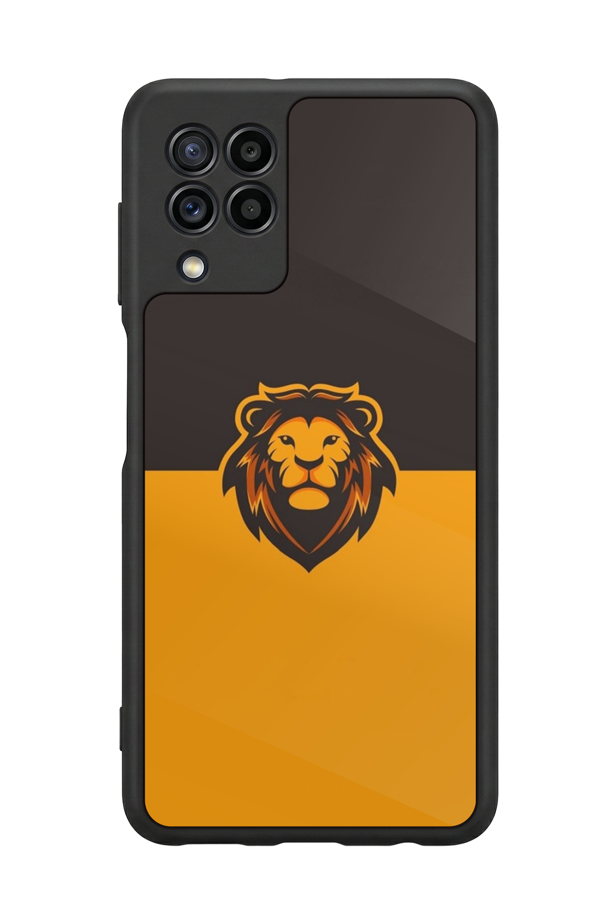 Samsung Galaxy M32 Uyumlu Aslan Tasarımlı Glossy Premium Kılıf