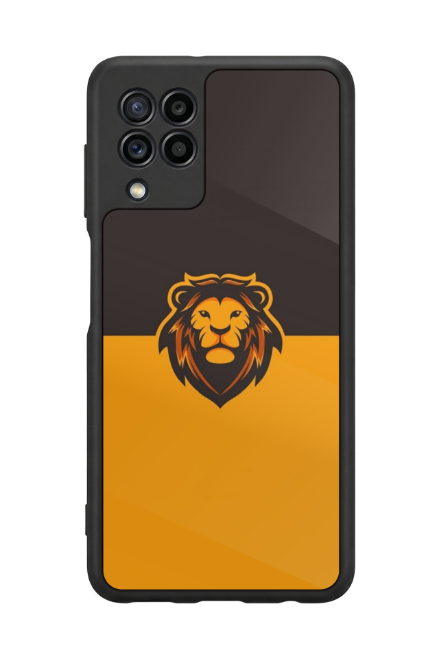 Samsung Galaxy M32 Uyumlu Aslan Tasarımlı Glossy Premium Kılıf