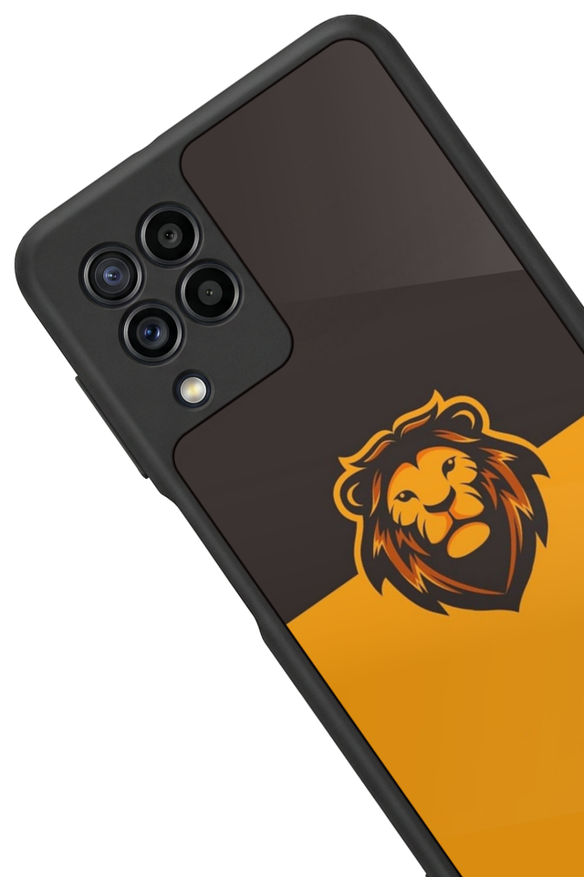 Samsung Galaxy M32 Uyumlu Aslan Tasarımlı Glossy Premium Kılıf