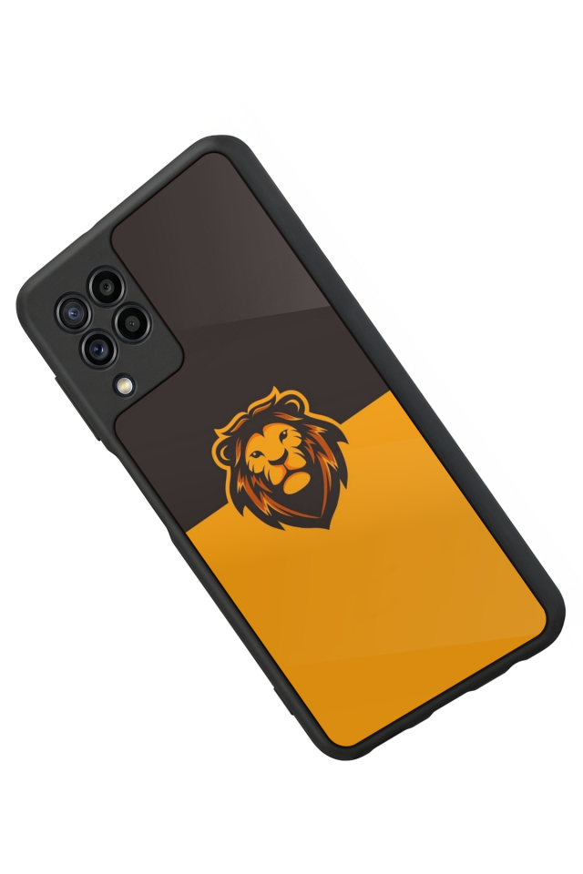 Samsung Galaxy M32 Uyumlu Aslan Tasarımlı Glossy Premium Kılıf