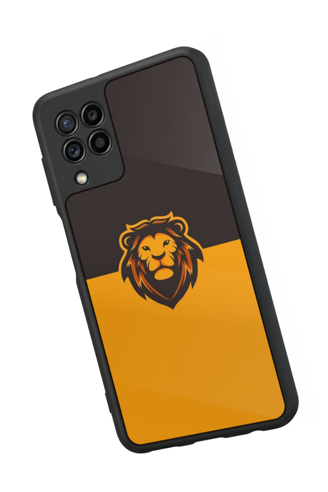 Samsung Galaxy M32 Uyumlu Aslan Tasarımlı Glossy Premium Kılıf