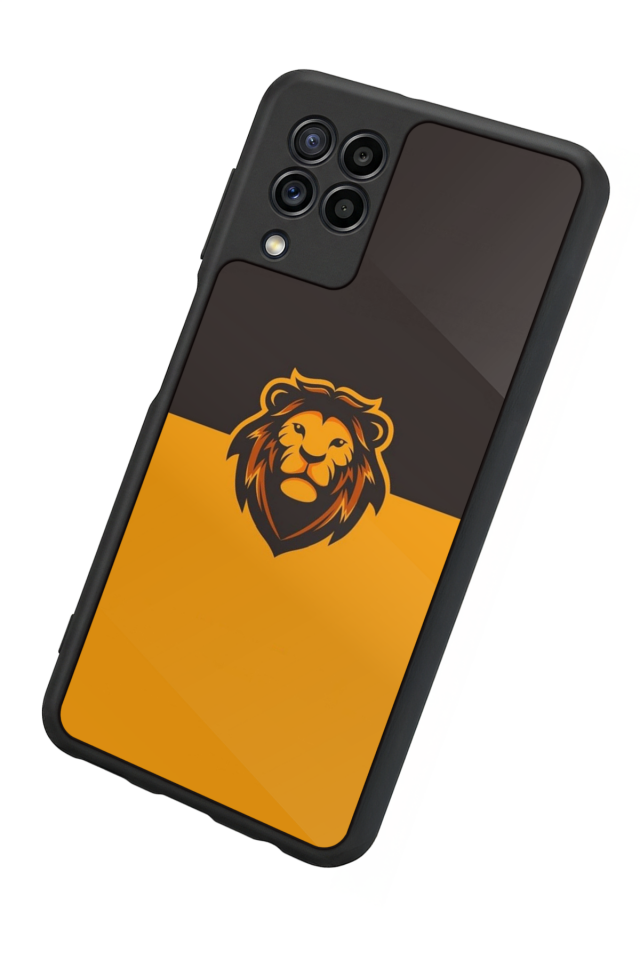 Samsung Galaxy M32 Uyumlu Aslan Tasarımlı Glossy Premium Kılıf