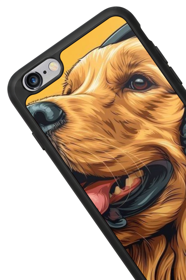 iPhone 6 Plus Uyumlu Golden Kopek Tasarımlı Glossy Premium Kılıf