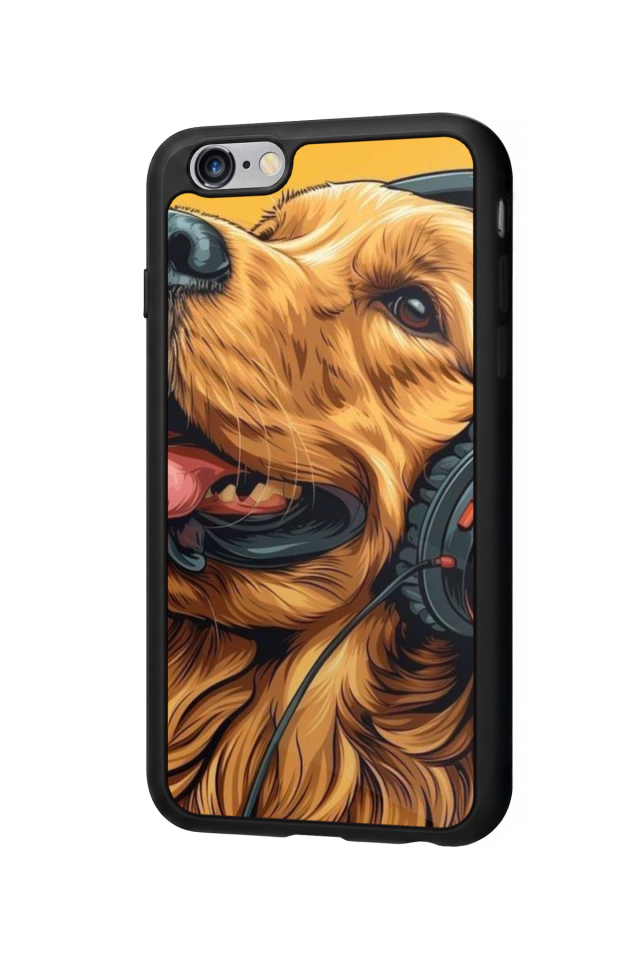 iPhone 6 Plus Uyumlu Golden Kopek Tasarımlı Glossy Premium Kılıf