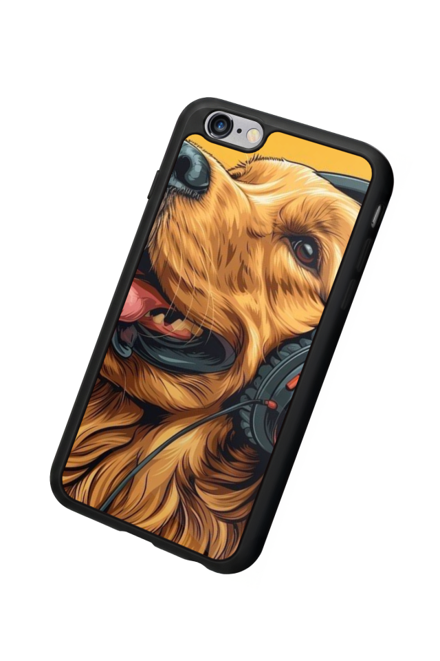 iPhone 6 Plus Uyumlu Golden Kopek Tasarımlı Glossy Premium Kılıf