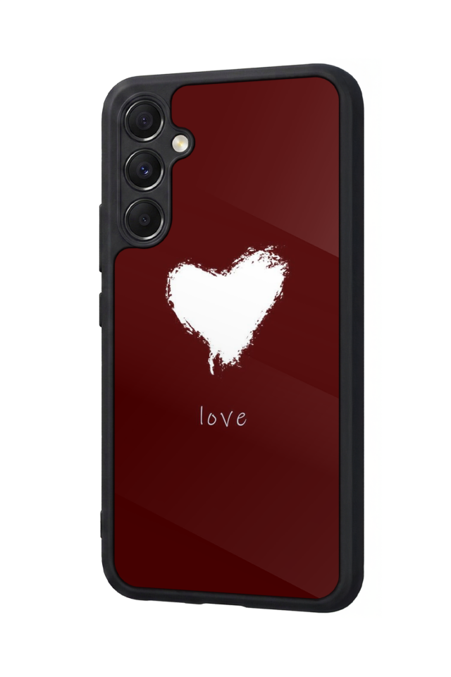 Samsung Galaxy M34 Uyumlu Kalp Love Tasarımlı Glossy Premium Kılıf