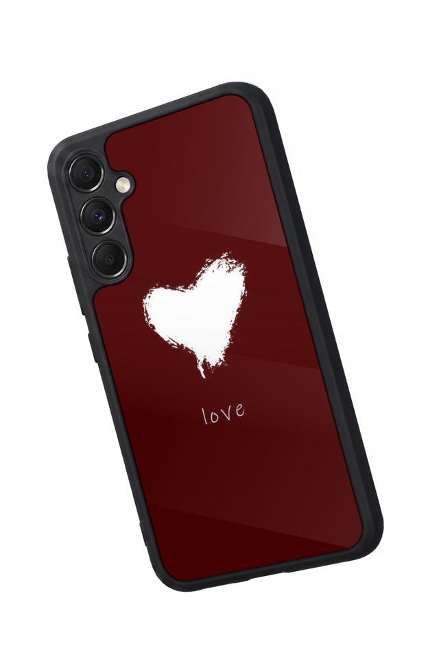 Samsung Galaxy M34 Uyumlu Kalp Love Tasarımlı Glossy Premium Kılıf