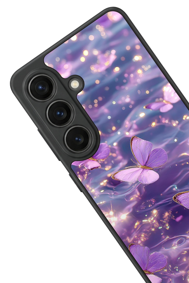 Samsung Galaxy S26 Uyumlu Kelebek Tasarımlı Glossy Premium Kılıf