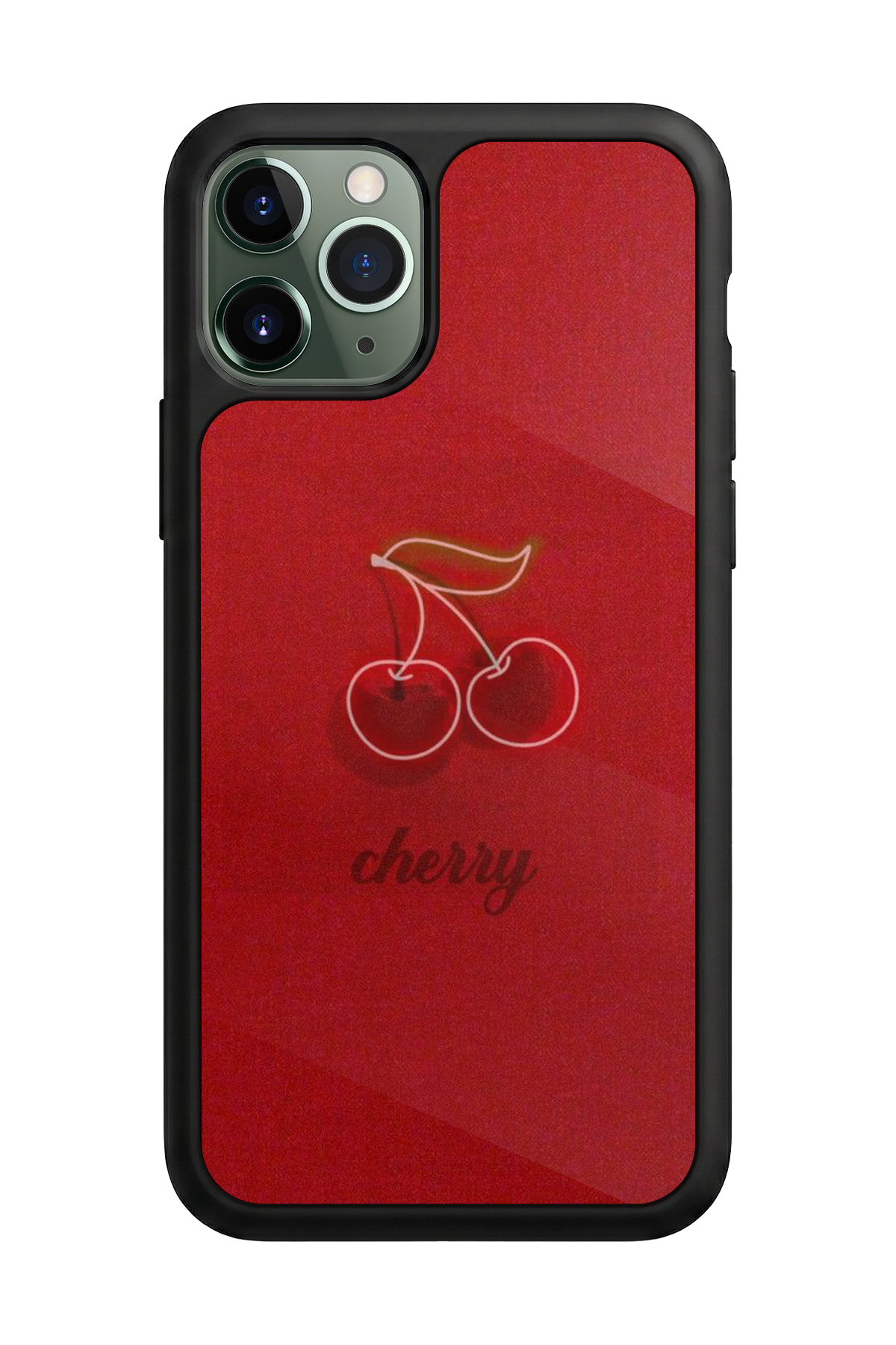iPhone 11 Pro Uyumlu Kiraz Tasarımlı Glossy Premium Kılıf