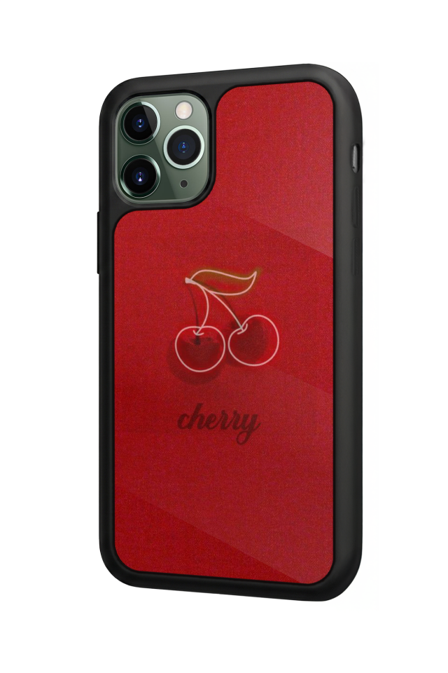 iPhone 11 Pro Uyumlu Kiraz Tasarımlı Glossy Premium Kılıf