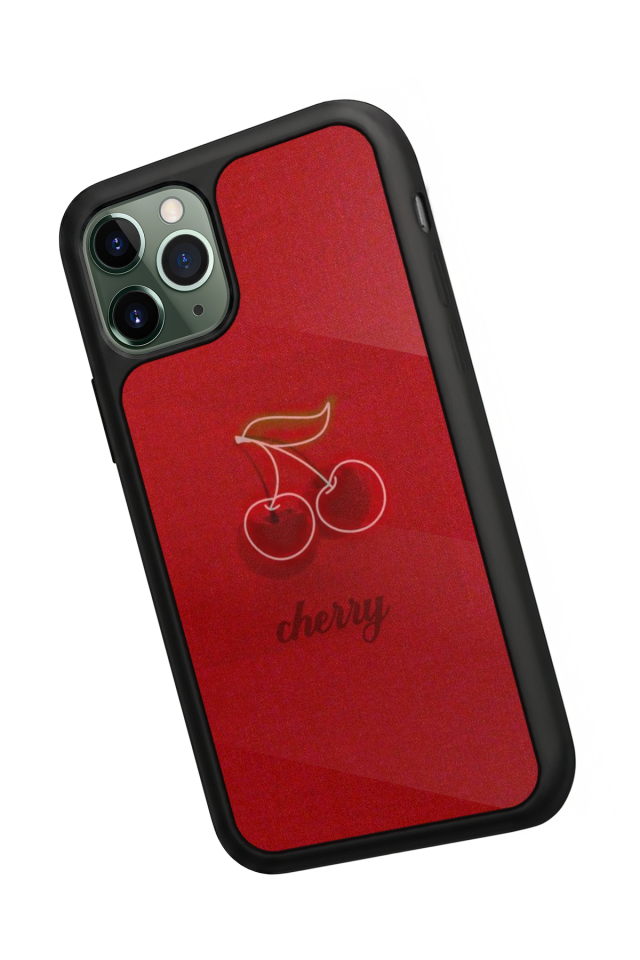 iPhone 11 Pro Uyumlu Kiraz Tasarımlı Glossy Premium Kılıf