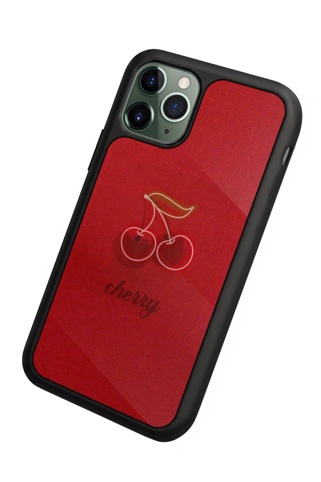 iPhone 11 Pro Uyumlu Kiraz Tasarımlı Glossy Premium Kılıf