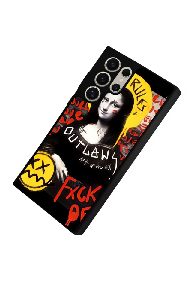 Samsung Galaxy S22 Ultra Uyumlu Monalisa Tasarımlı Glossy Premium Kılıf