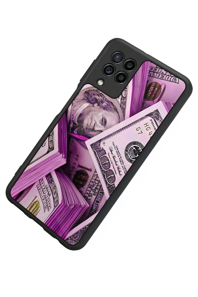 Samsung Galaxy M22 Uyumlu Money Para Tasarımlı Glossy Premium Kılıf