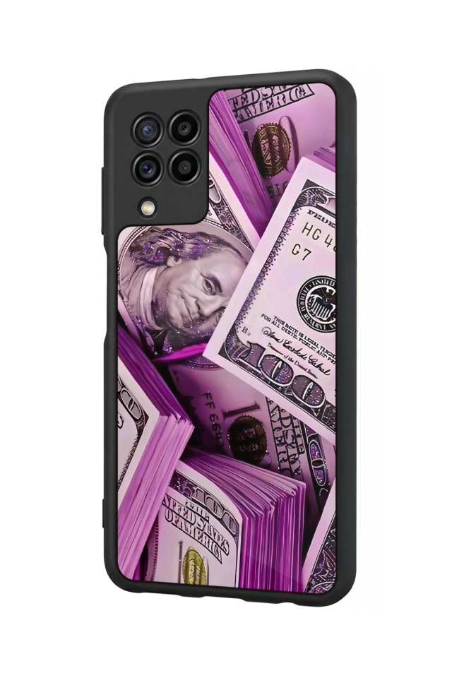 Samsung Galaxy M22 Uyumlu Money Para Tasarımlı Glossy Premium Kılıf