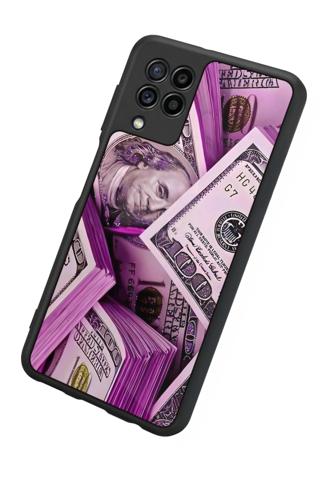 Samsung Galaxy M22 Uyumlu Money Para Tasarımlı Glossy Premium Kılıf