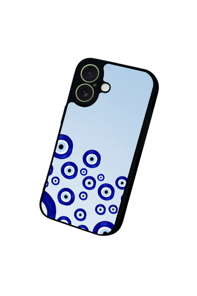 iPhone 17 Uyumlu Nazar Tasarımlı Glossy Premium Kılıf