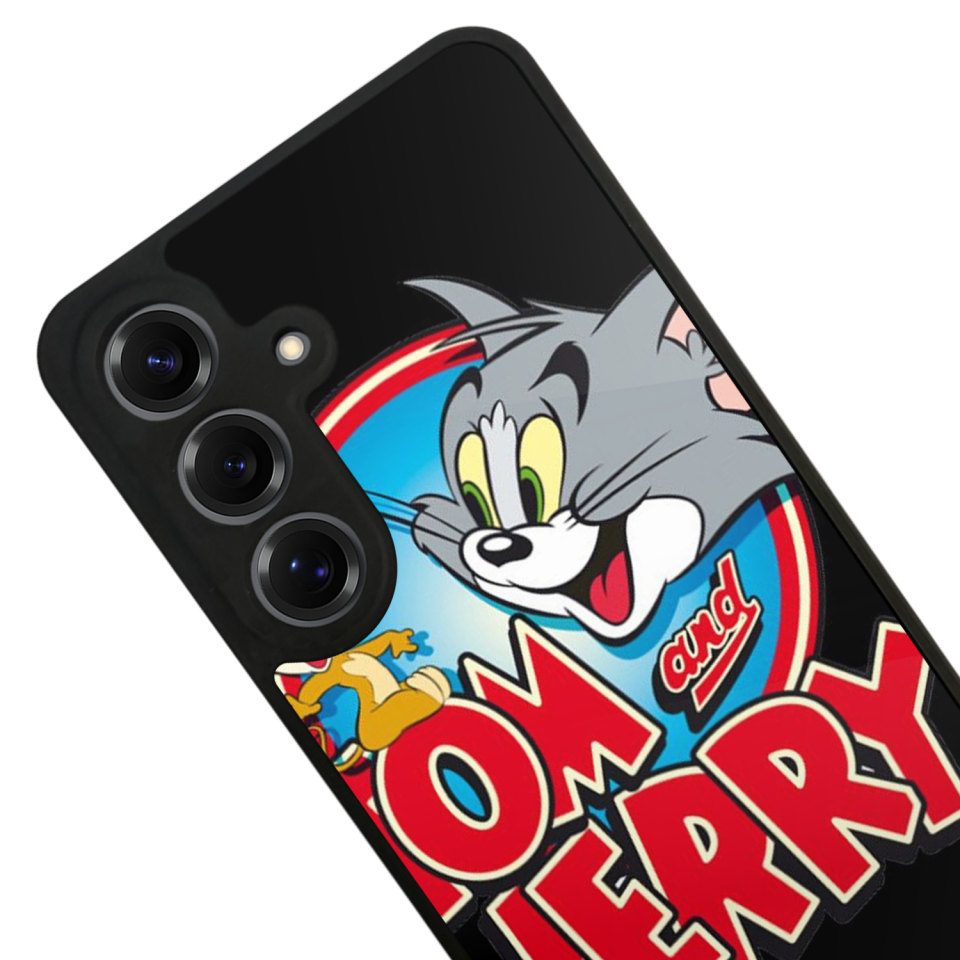 Samsung Galaxy S25 Uyumlu Tom And Jerry Tasarımlı Glossy Premium Kılıf