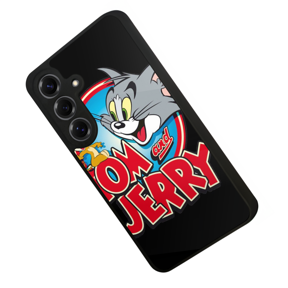 Samsung Galaxy S25 Uyumlu Tom And Jerry Tasarımlı Glossy Premium Kılıf