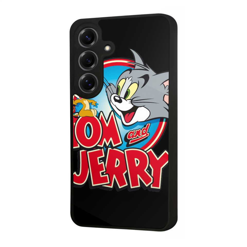 Samsung Galaxy S25 Uyumlu Tom And Jerry Tasarımlı Glossy Premium Kılıf