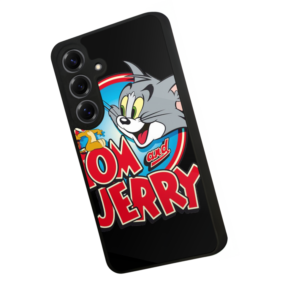 Samsung Galaxy S25 Uyumlu Tom And Jerry Tasarımlı Glossy Premium Kılıf