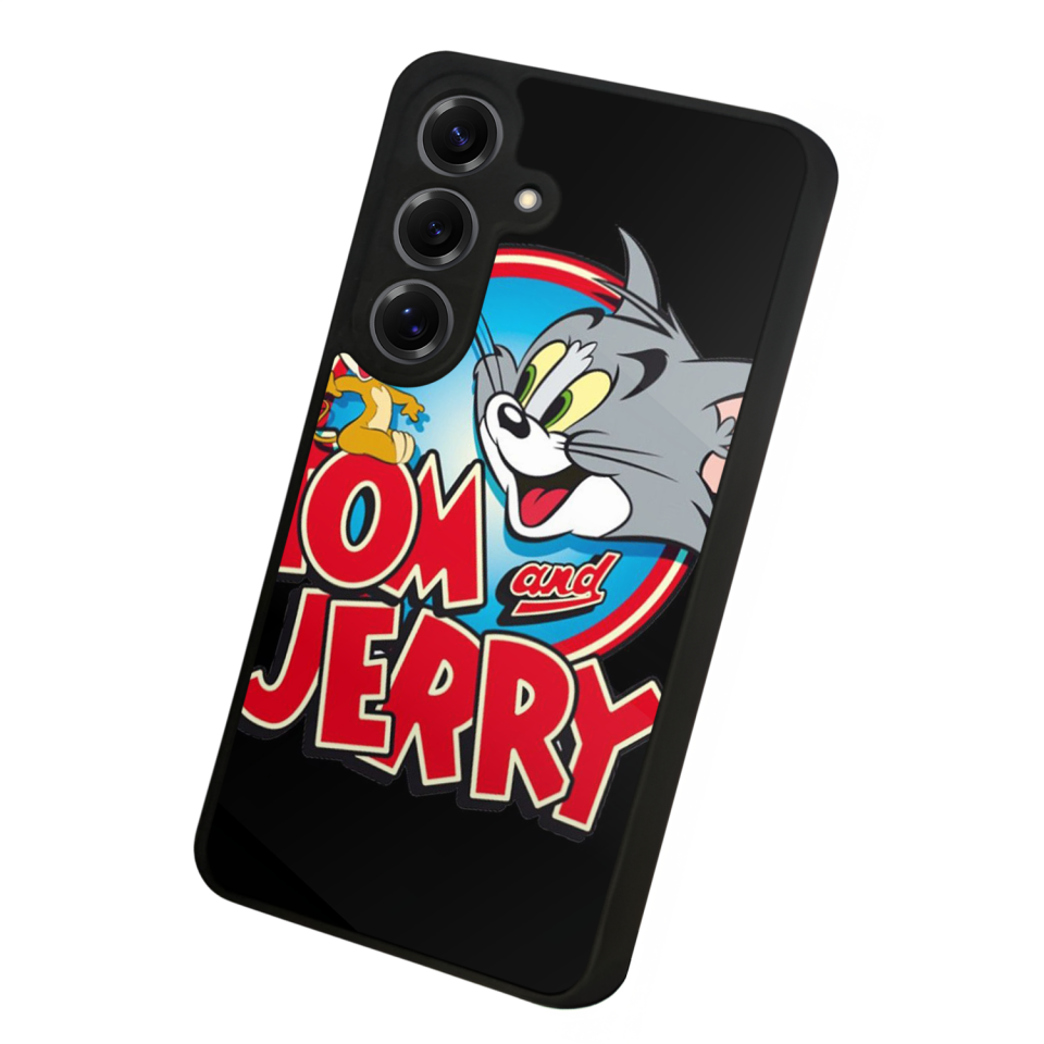 Samsung Galaxy S25 Uyumlu Tom And Jerry Tasarımlı Glossy Premium Kılıf