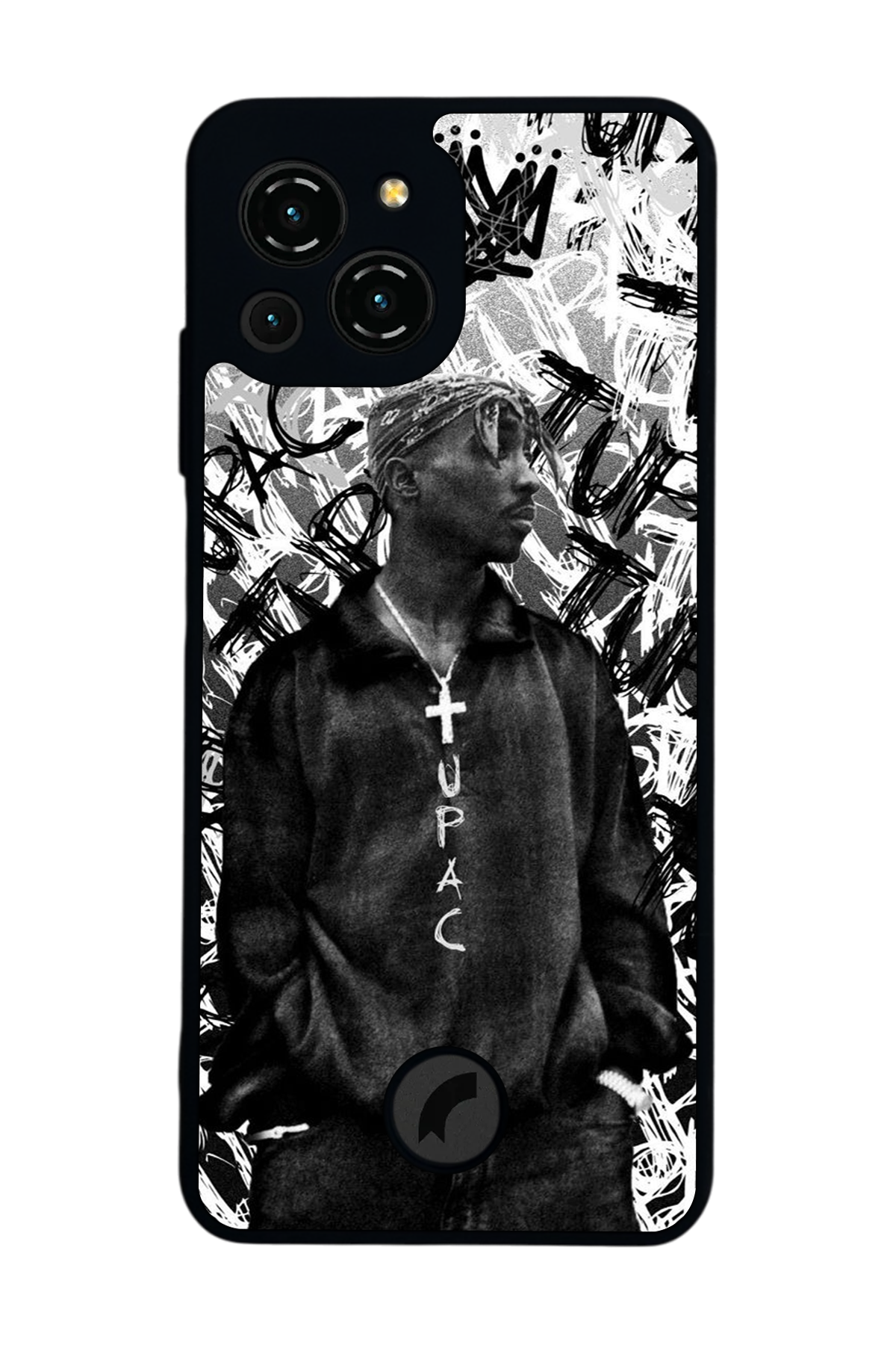 Reeder S23 Pro Max Uyumlu Tupac Tasarımlı Glossy Premium Kılıf